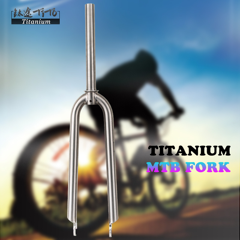 TiTo Gr9 Titanium Alloy Bicycle Spare Parts and Accessories Rigid Fork Titanium Roadbike Front Fork for MTB and Gravel Bike