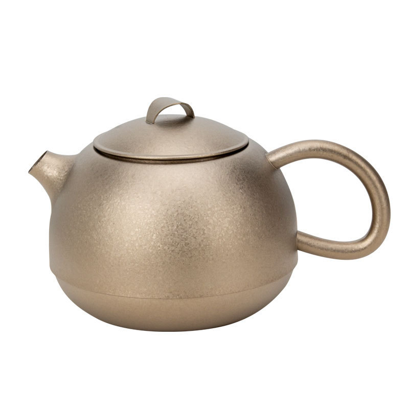 380ml ultralight iceflower matte kettle warmer pure Titanium XISHI teapot for tea