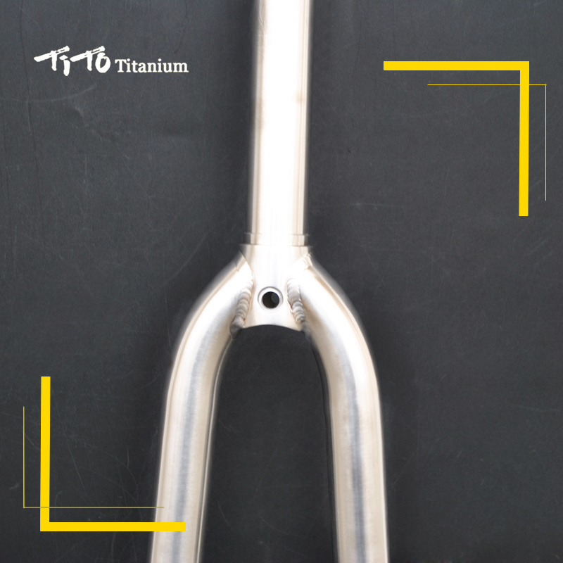 TITO Gr9 Titanium alloy road bike front fork 700C 3AL/2.5V Bicycle Fork Titanium road bike front fork