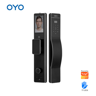 OYO Wifi Tuya APP Face Recognition Smart Door Lock Password Key App Card Cerraduras Inteligentes Smart Digital Keyless Smartlock