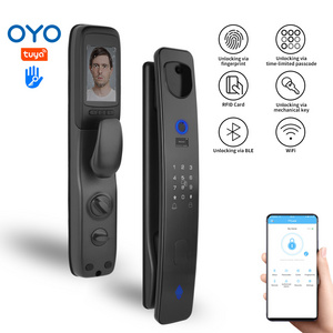 OYO Inteligente Fingerprint With Camera Electronic Password Deadbolt Luxury Villa Push Pull Automatic Smart Iot Door Lock