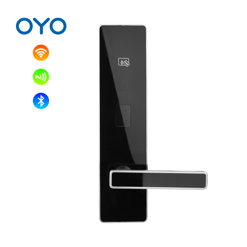 NFC mobile unlock Housing Security Fingerprint Gate Biometric Electronic Lock For Home Wooden Door Smart Rf card door lock