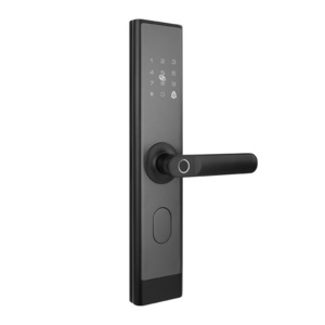 Housing Security Deadbolt Electronic Fingerprint Biometric Bedroom Lock Black Smart Door Lock For Home Wooden Doors