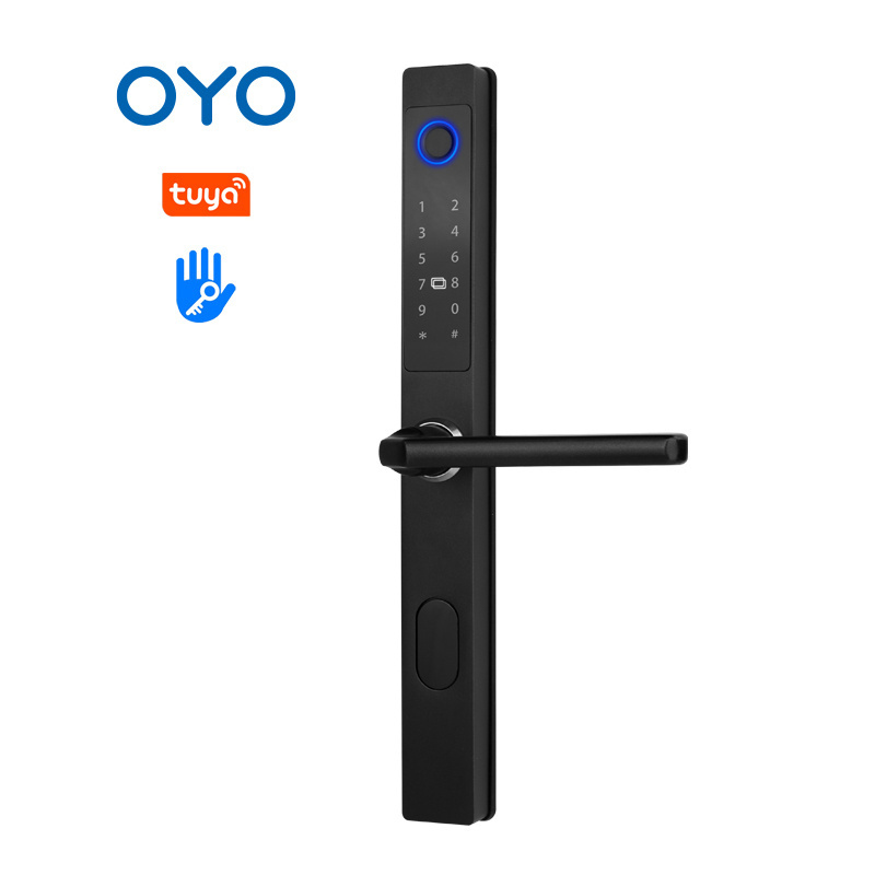 OYO Waterproof Smart Lock WIFI APP Smart Door Lock Alloy Fingerprint Inside Digital Handle Keyless Tuya Smart Lock