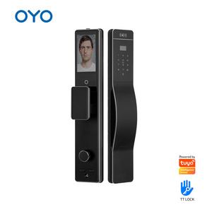 OYO Advanced Encryption Security Wifi Tuya Smart Door Lock Finger print Digital Password Lock two-way Audio Intercom Door Lock