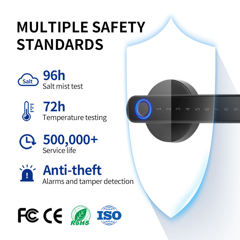 OYO hotel lock latch and bolt Electronic Rf Key Card Handle Door Lock  Smart Rfid Hotel Lock With Management Software System