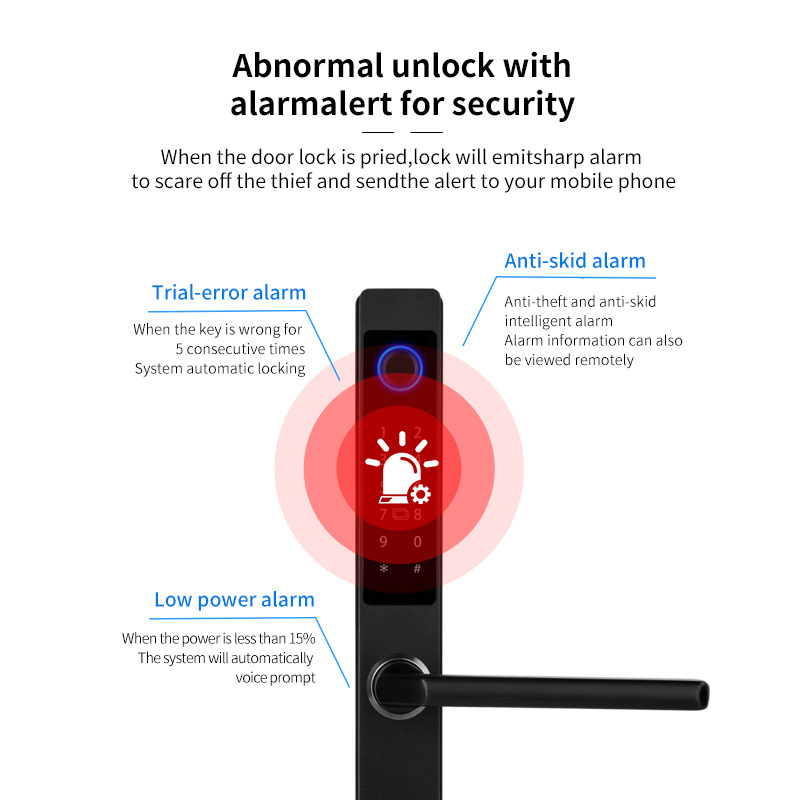 OYO Programmable Deadbolt Hotel system Fingerprint rfid hotel lock Smart Face Home hotel smart lock