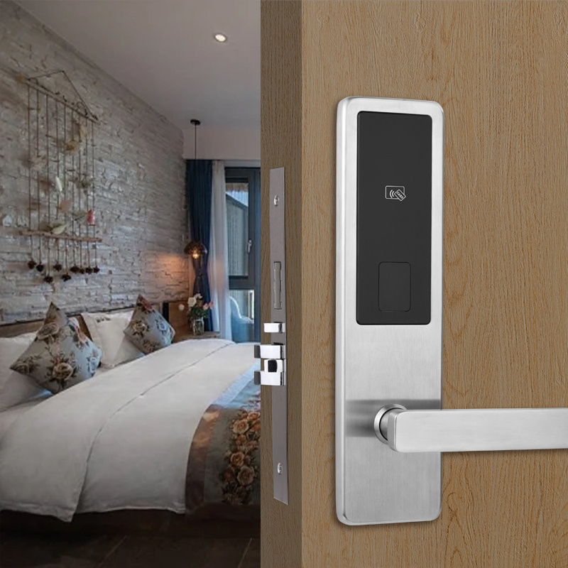 OYO Stainless Steel Security Electronic hotel keyless card management system Smart Deadbolt Credit Key Rf card door lock