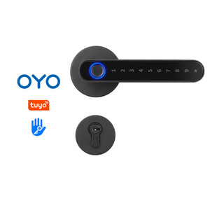 OYO hotel lock latch and bolt Electronic Rf Key Card Handle Door Lock  Smart Rfid Hotel Lock With Management Software System