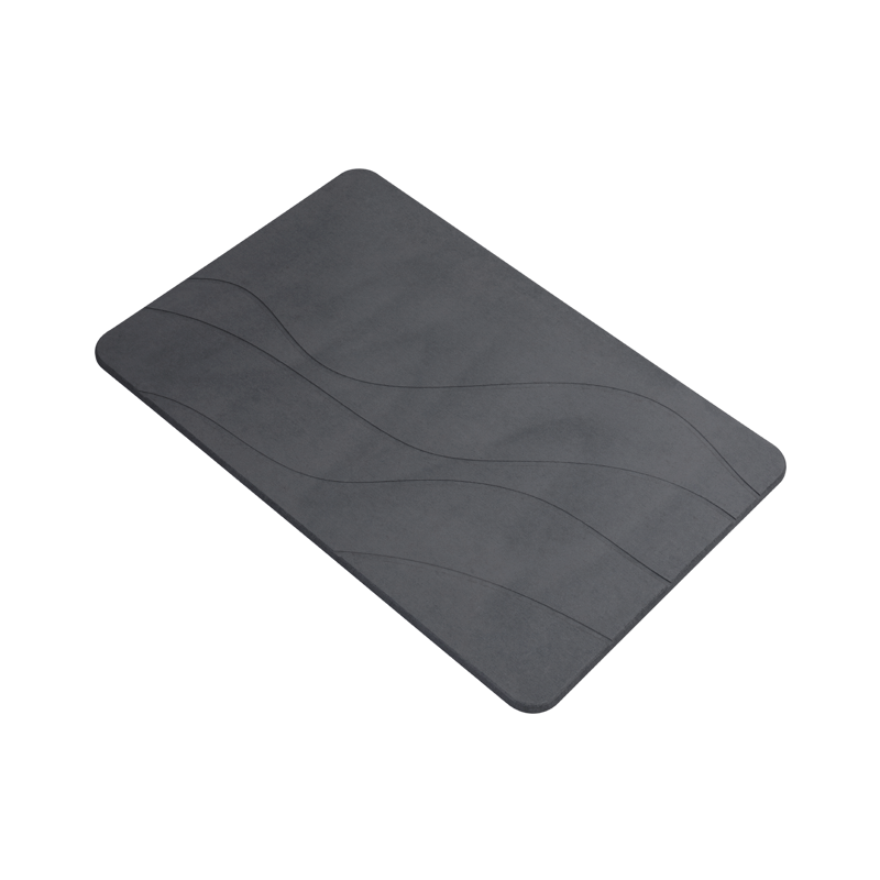 Antislip Kitchen Rubber Quick Dry Emboss Absorbent Wet Stone Diatomaceous Shower Bathroom Solid Plant Rock Bath Mat