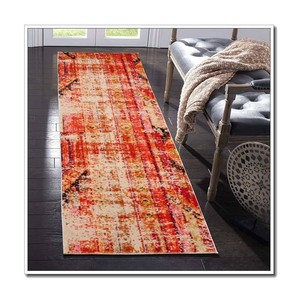 High quality and hot sale Washable living room Floor mat anti slip soft center Hallway Carpets Area Runner Rug