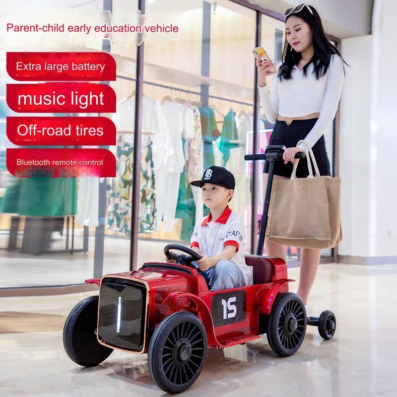 Wholesale factory electric car 12v toy car factory parents can control for children's ride on car tractor with trailer