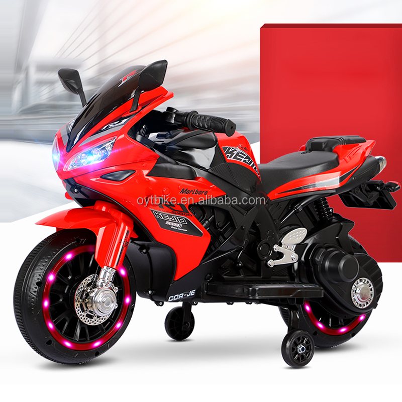 Hot Sale Mini Electric Motorcycle for Kids Red Ride-On Car with Remote Control Powered by Battery Unisex Powerwheels