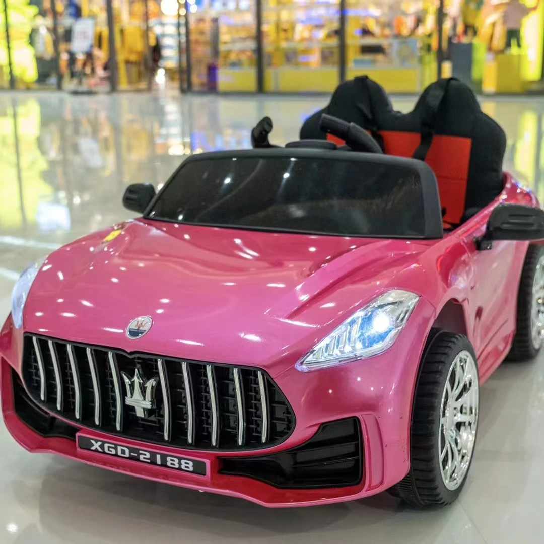 OYT New Kids Electric car Cool four Wheel Car Ride on Toy outdoor toys two color blue pink/2-seat children's car toys