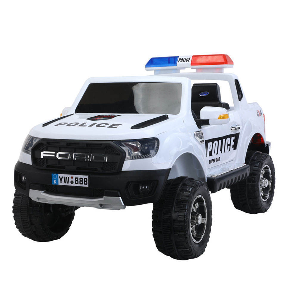 OYT Licensed Police Car Electric Ride On 12v Suv Car Electric Toy Cars For Kids To Drive Patrol Wagon Pick Up Truck