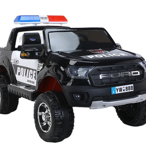 OYT Licensed Police Car Electric Ride On 12v Suv Car Electric Toy Cars For Kids To Drive Patrol Wagon Pick Up Truck