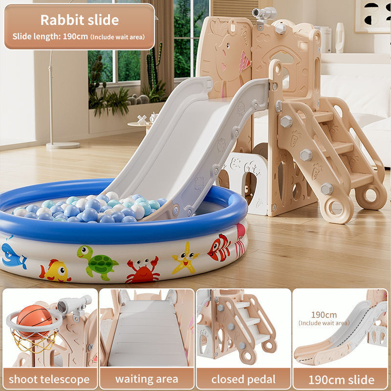 Factory Direct Sales Indoor Playground Baby Hot Sell Multifunctional Toys Kids Cheap Colorful Plastic Slide Swing