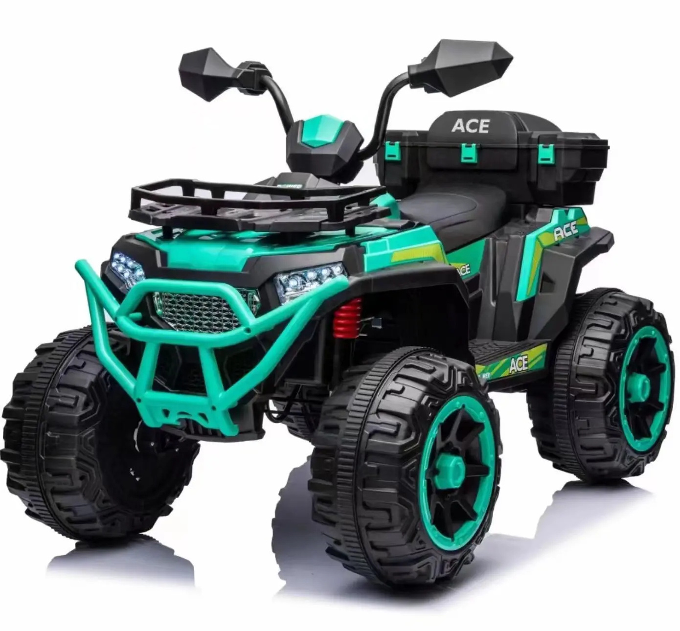 Hot selling 12V 24 V Battery Powered 4 Big EVA Wheels Kids Electric Beach Car ATV for 5 to 13 years old kids