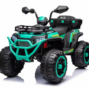 Hot selling 12V 24 V Battery Powered 4 Big EVA Wheels Kids Electric Beach Car ATV for 5 to 13 years old kids