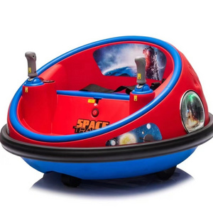 New Design 360 Degreens Children RC Bumper Cars 12V Electric Bumper Rechargeable Baby Toy Kids Ride On Car