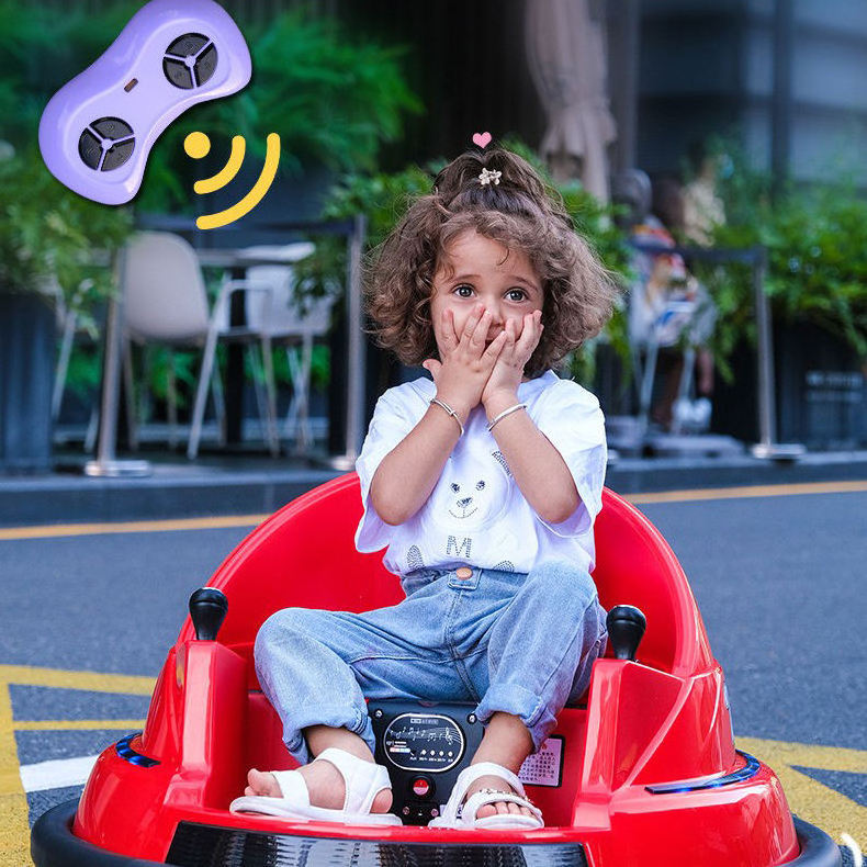 OYT baby bumper cars can sit people remote control children's toy drift car indoor and outdoor electric rotating car Toy Vehicle