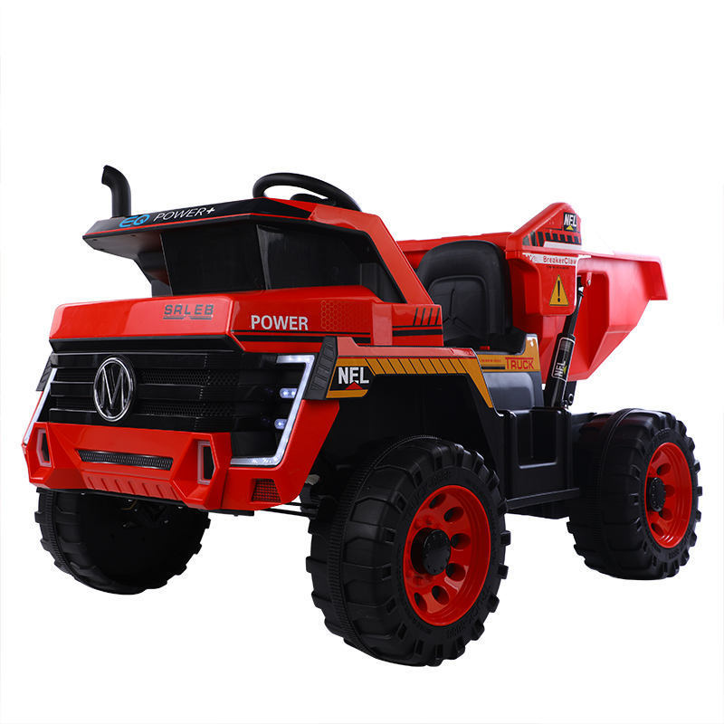 Large children's Electric Vehicle Engineering Dump Truck With Seat And Remote Control Four-Wheel Drive Double Electric Vehicle