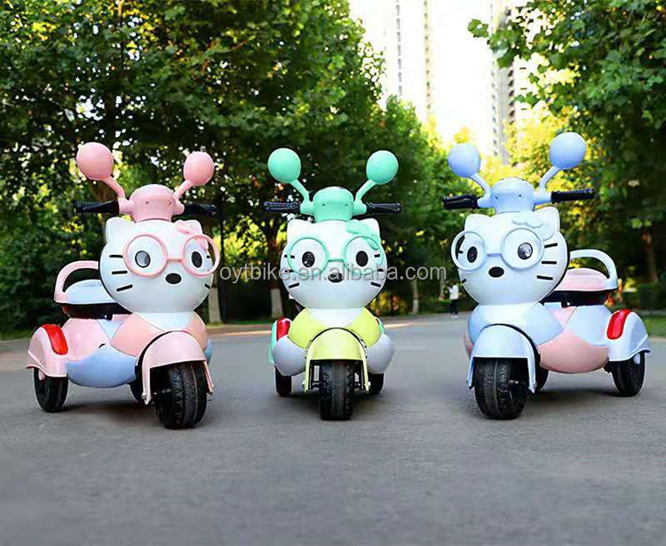 Cheap Price Cat Image Girls Lovely Kid Battery Operated Motorcycle Kids Ride on Plastic Motorbike