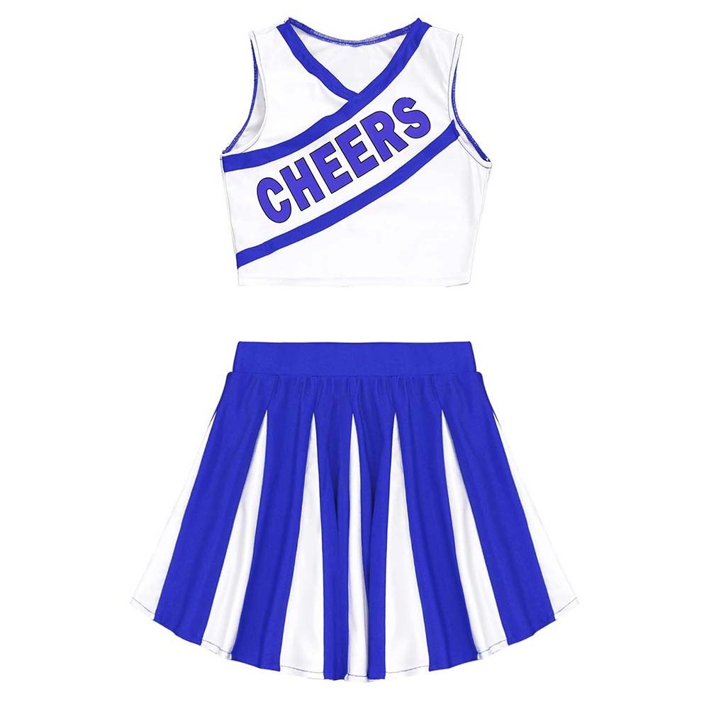 Low price wholesale adults/kids blank cheerleading uniforms custom yellow cheer dance uniforms