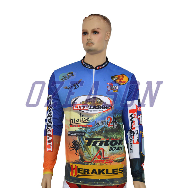 OEM Wholesale Custom Quickly Dry Fishing Jerseys Blank Long Sleeve Fishing Shirts