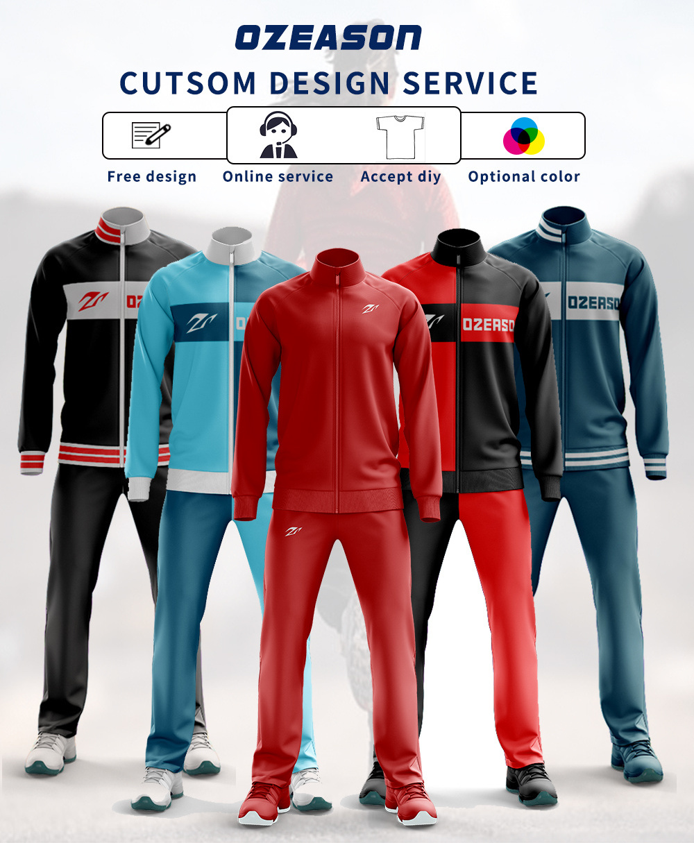 100% polyester sublimated logo blank men tracksuits cheap jogging suits wholesale