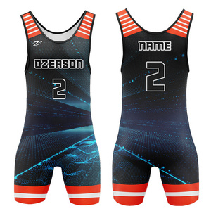 Sublimation printed powerlifting singlets custom polyester fabric plus size 5xl men wrestling singlet