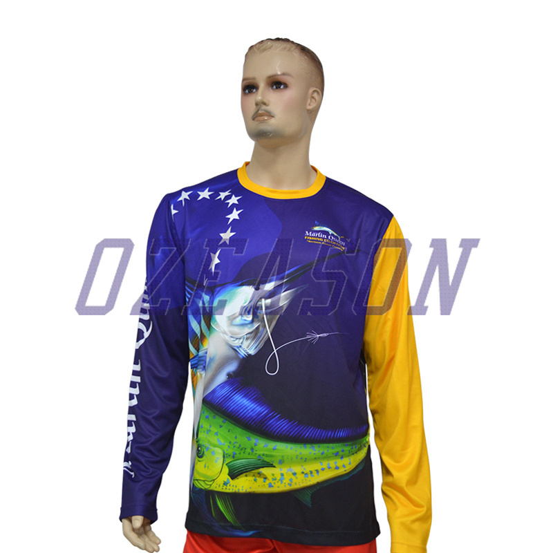 OEM Wholesale Custom Quickly Dry Fishing Jerseys Blank Long Sleeve Fishing Shirts