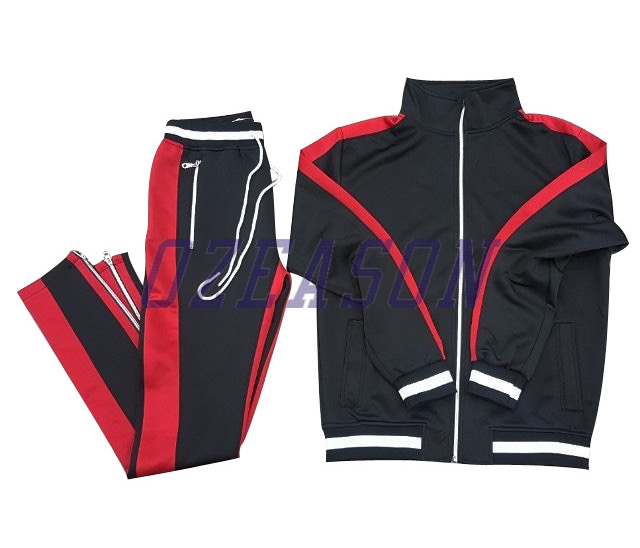 100% polyester sublimated logo blank men tracksuits cheap jogging suits wholesale