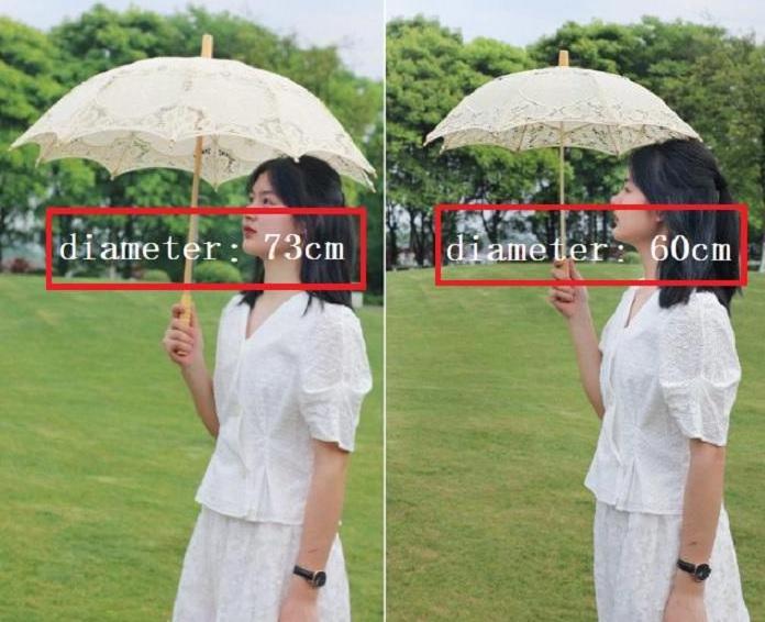 Wholesale Brida Wedding Umbrella White Parasols Lace Craft Bride Umbrella White Gift Craft Small Kids Mini Decoration Umbrella