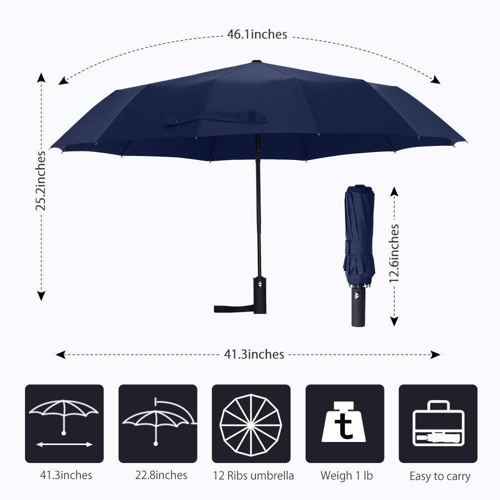 paraguas automatic Compact Protection From Rain Free Upscale Leather Cover With 12 Ribs Windproof Travel folding Umbrella