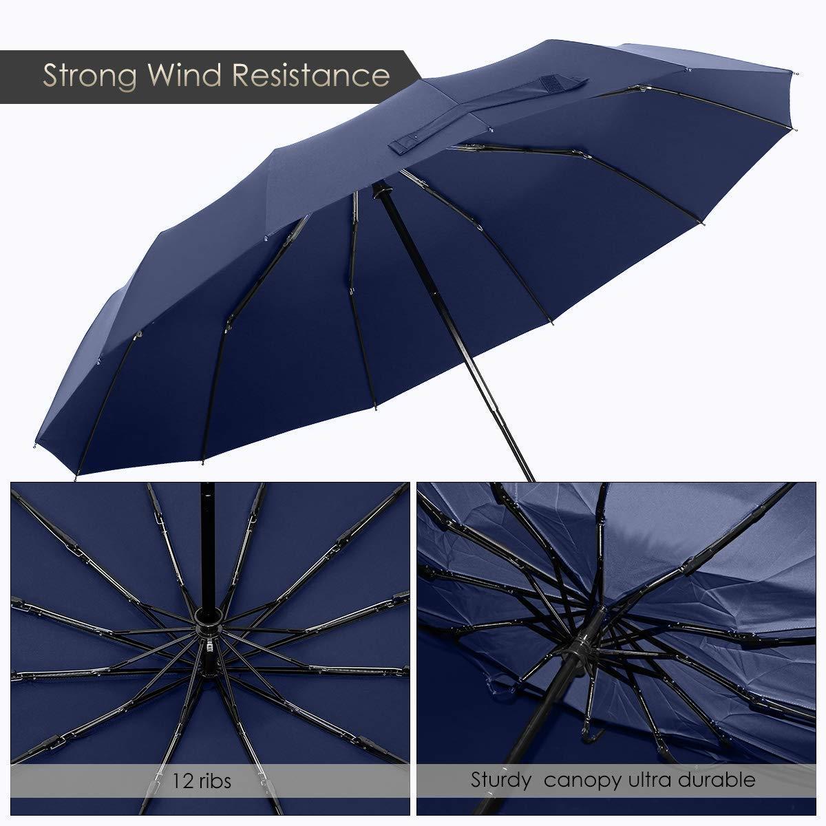 paraguas automatic Compact Protection From Rain Free Upscale Leather Cover With 12 Ribs Windproof Travel folding Umbrella