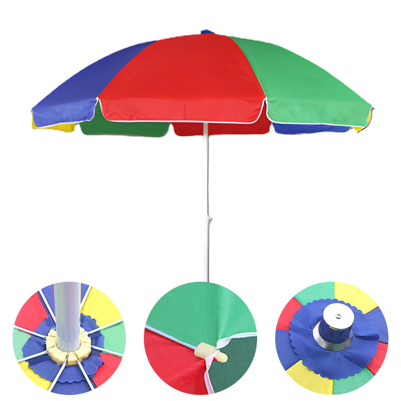 umbrella factory custom logo Outdoor Night Market 2.4m Umbrella UV Sun Shade Canopy Payung Garden Patio Umbrella