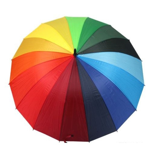 promotional Payung Pelangi chinese advanced umbrella with logo cheap16k Rainbow anti uv large straight golf Umbrella