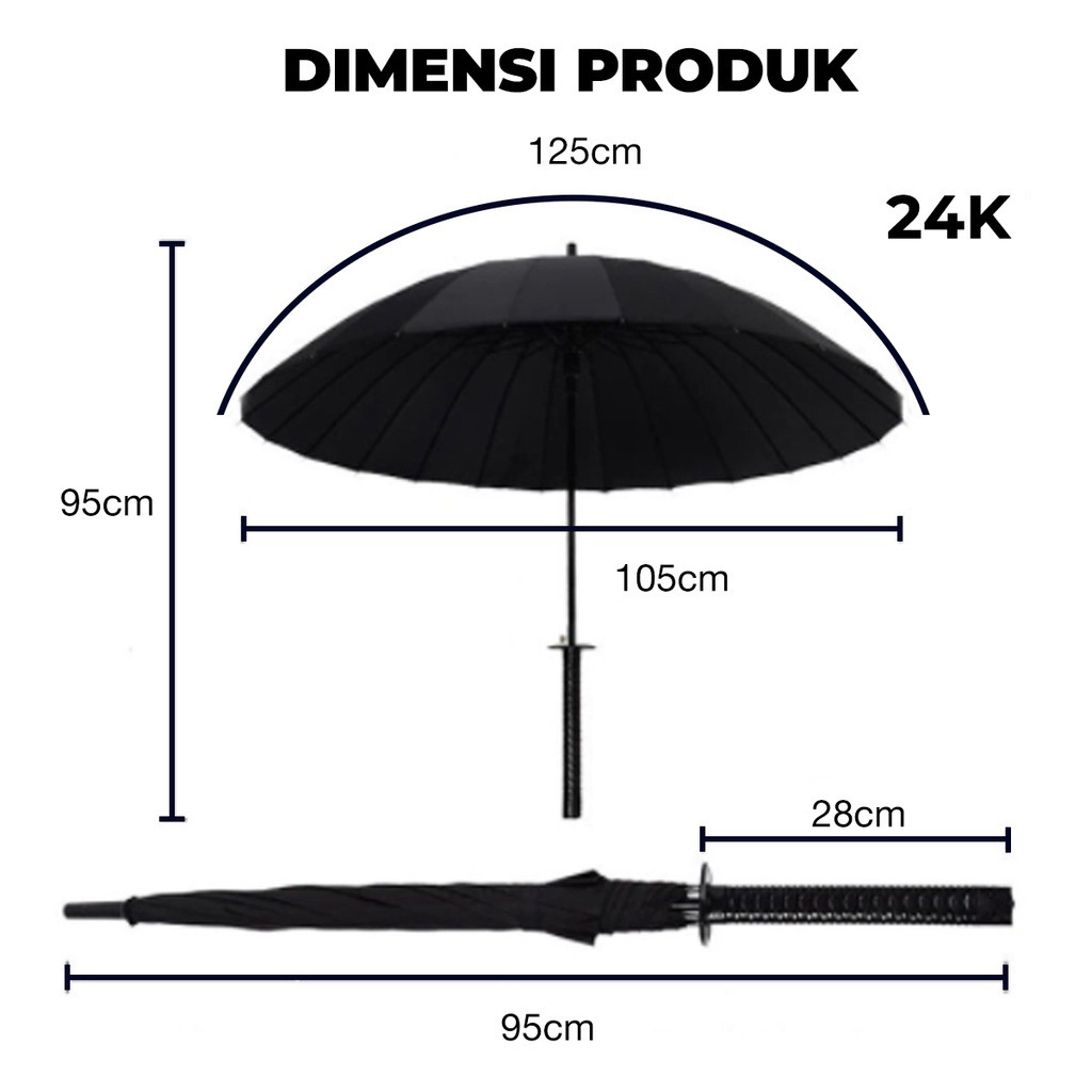 japanese sword custom umbrella with logo printing windproof Samurai Umbrella Katana