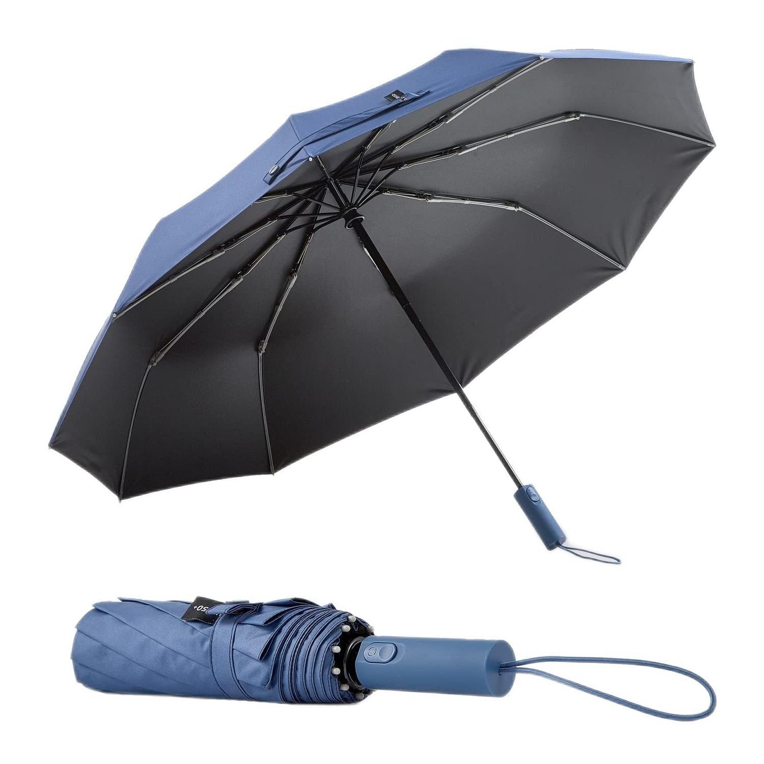 Protection UV Umbrella for Rain Windproof Compact Medium sombrillas custom portable automatic folding Umbrella