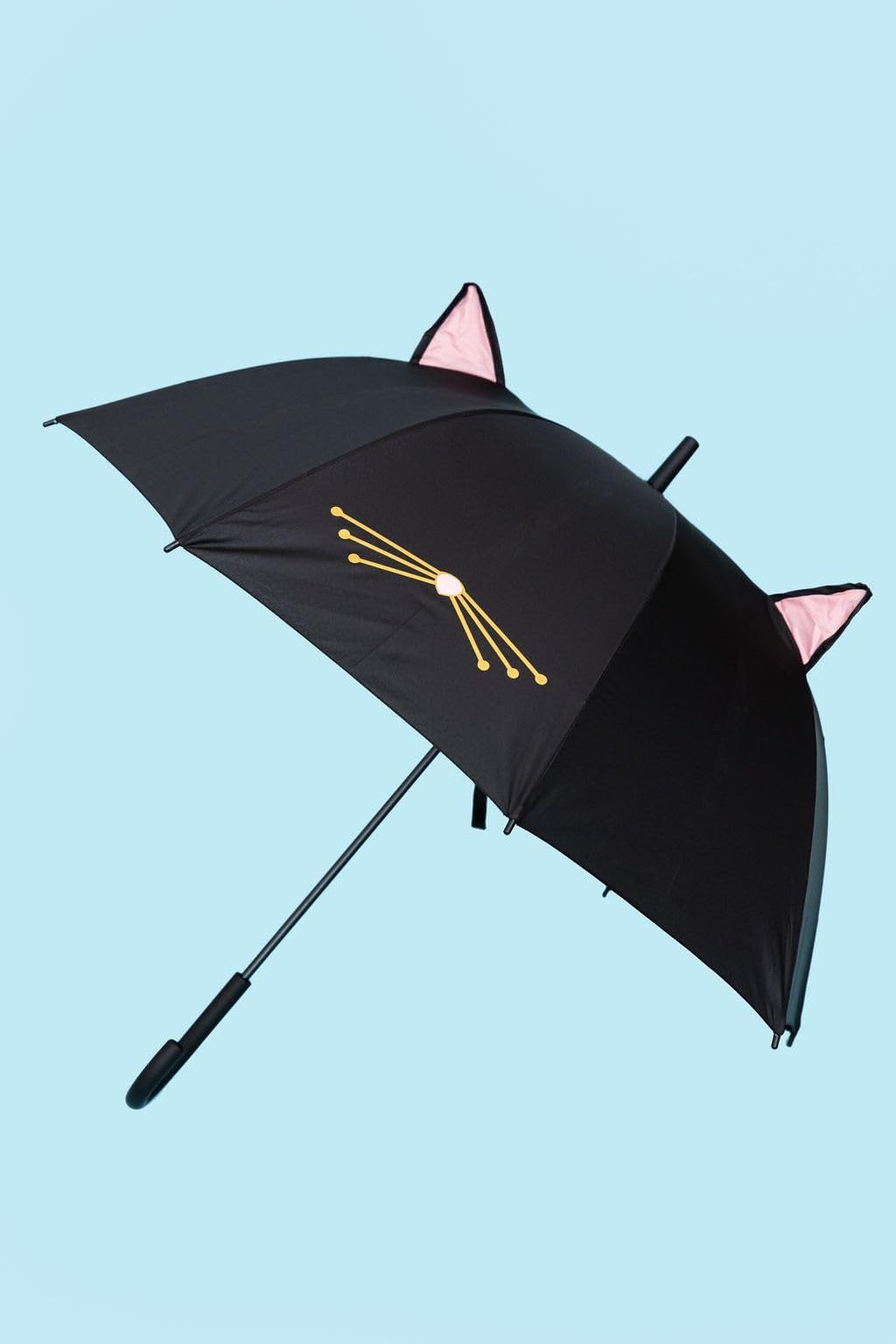 Cute Rain Sun Students Umbrella J shape Straight Printing Animal Cartoon cat black Umbrella Personalized Kids Umbrella