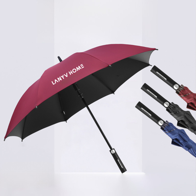 Hot Sale Design Golf Umbrella Wind Proof Umbrella Solid Color Simple Straight Handle Golf Umbrella With Logo