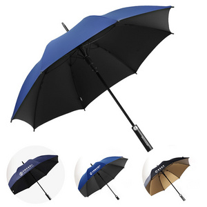 Hot Sale Design Golf Umbrella Wind Proof Umbrella Solid Color Simple Straight Handle Golf Umbrella With Logo