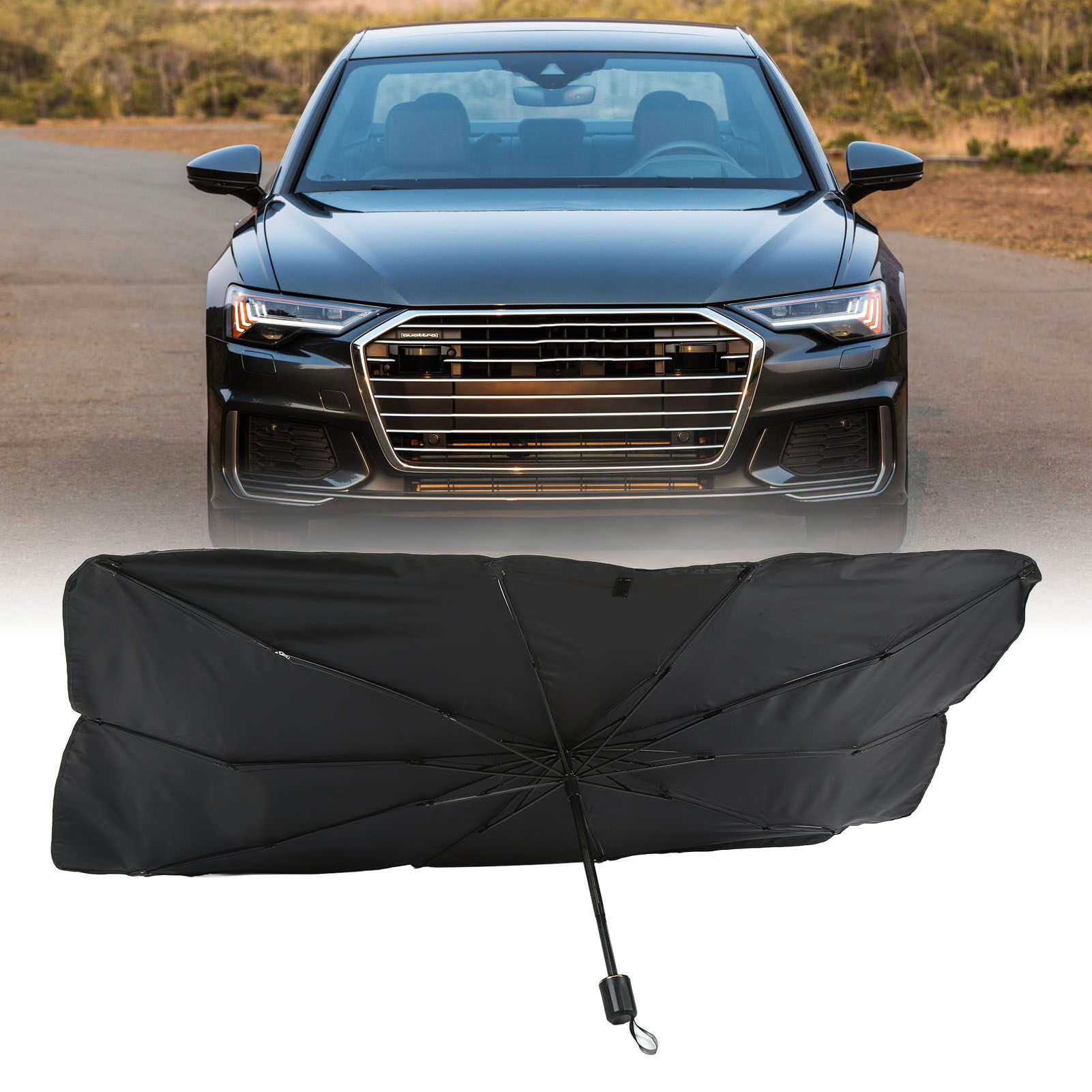 Universal Sun Shade Cover Car Parasol Car Sun Shade Umbrella Rays and Heat Sun Visor Protector Foldable Car umbrella