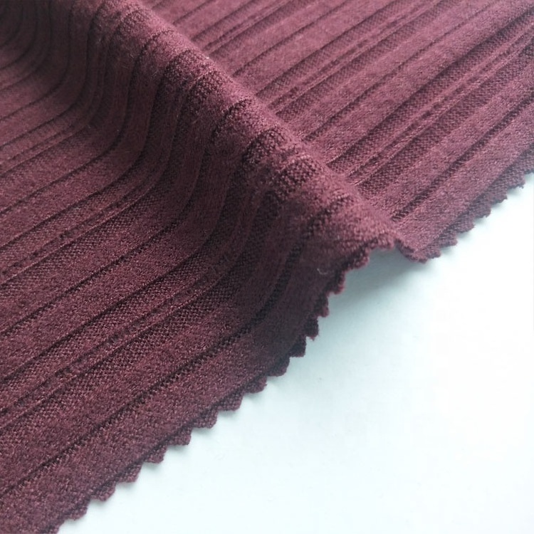 Best selling melange knit nylon rayon polyester elastane weft knitted rib fabric for clothes