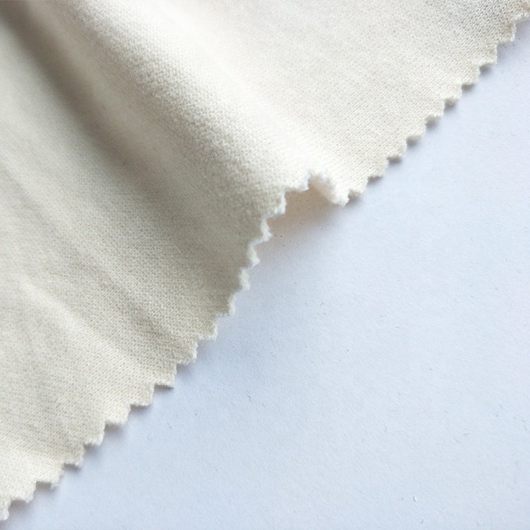 High quality white 100% cotton terry towel fleece knit fabric