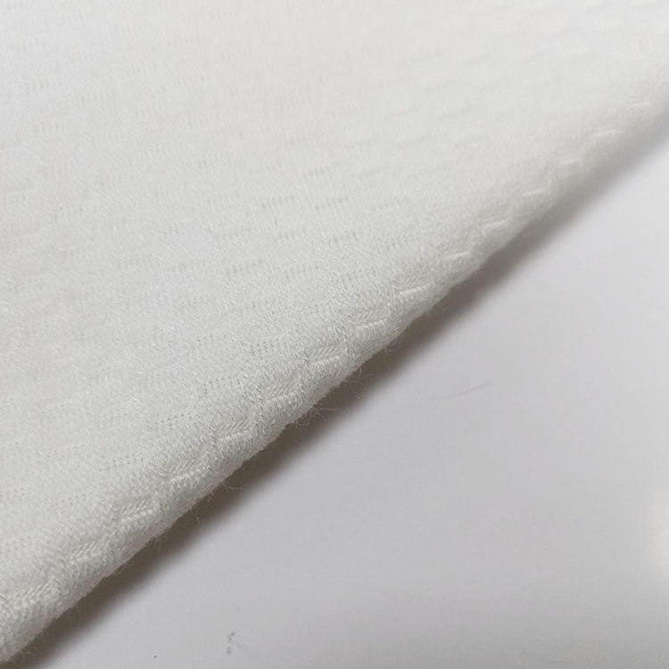 Polyester Rayon Spandex White Knitted Jacquard Mattress Ticking Fabric for Mattress