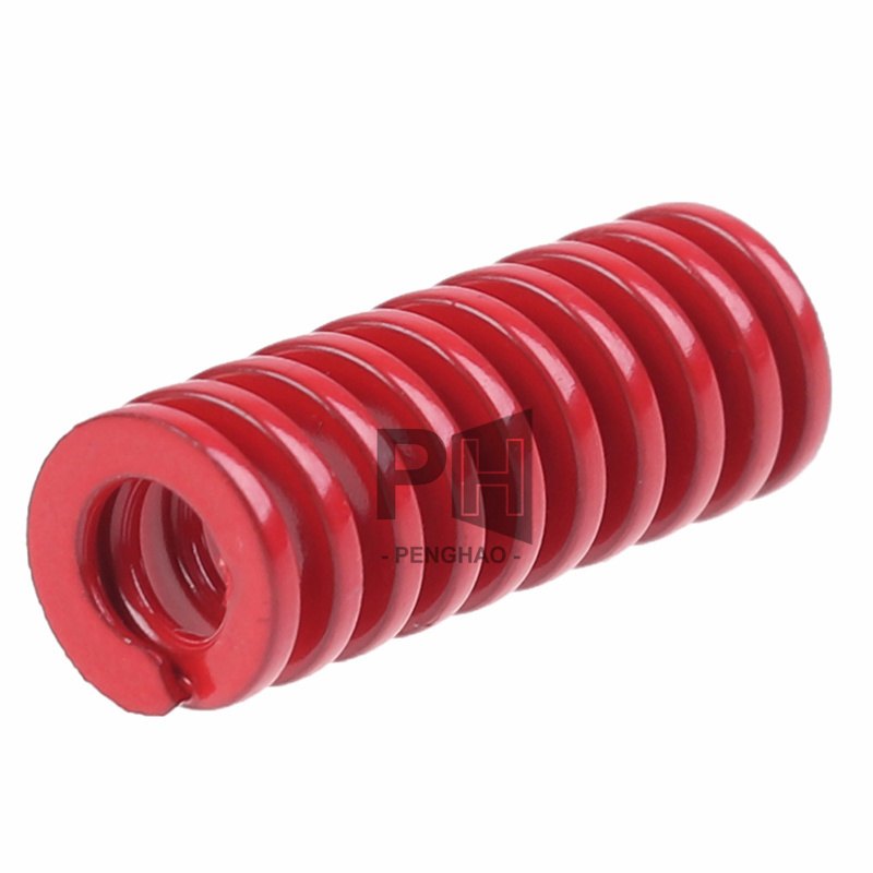 Red Pressure Compression Spring O.D. 8*25mm Spiral Stamping Medium Duty Loading Die Mold Die Spring