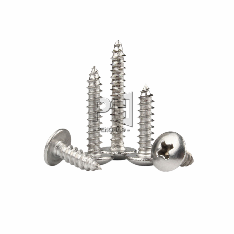 Large flat head stainless steel screw 304 stainless steel self-tapping screw umbrella head self-tapping screw TA4 * 6-M6*60