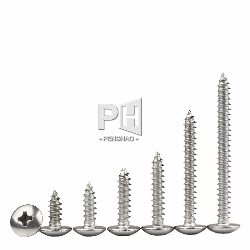 Large flat head stainless steel screw 304 stainless steel self-tapping screw umbrella head self-tapping screw TA4 * 6-M6*60